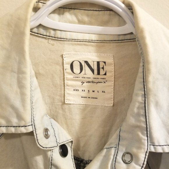 Vintage ONE by teaspoon open-button top faux leather longsleeves - Picture 2 of 6